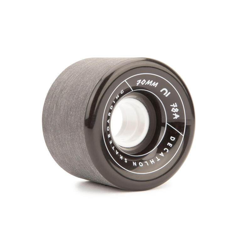 Cruiser en longboard wielen 70 mm 78A zwart set van 4