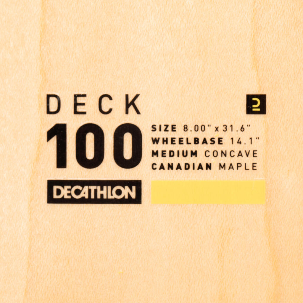 PLANCHE DE SKATE PRE-GRIPPEE EN ERABLE DK100 TAILLE 8