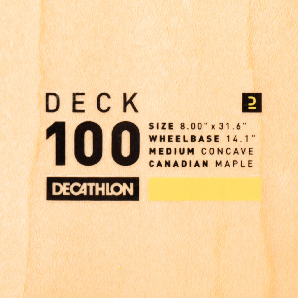 Skateboard Deck Ahornholz mit Griptape DK100 Grösse 8