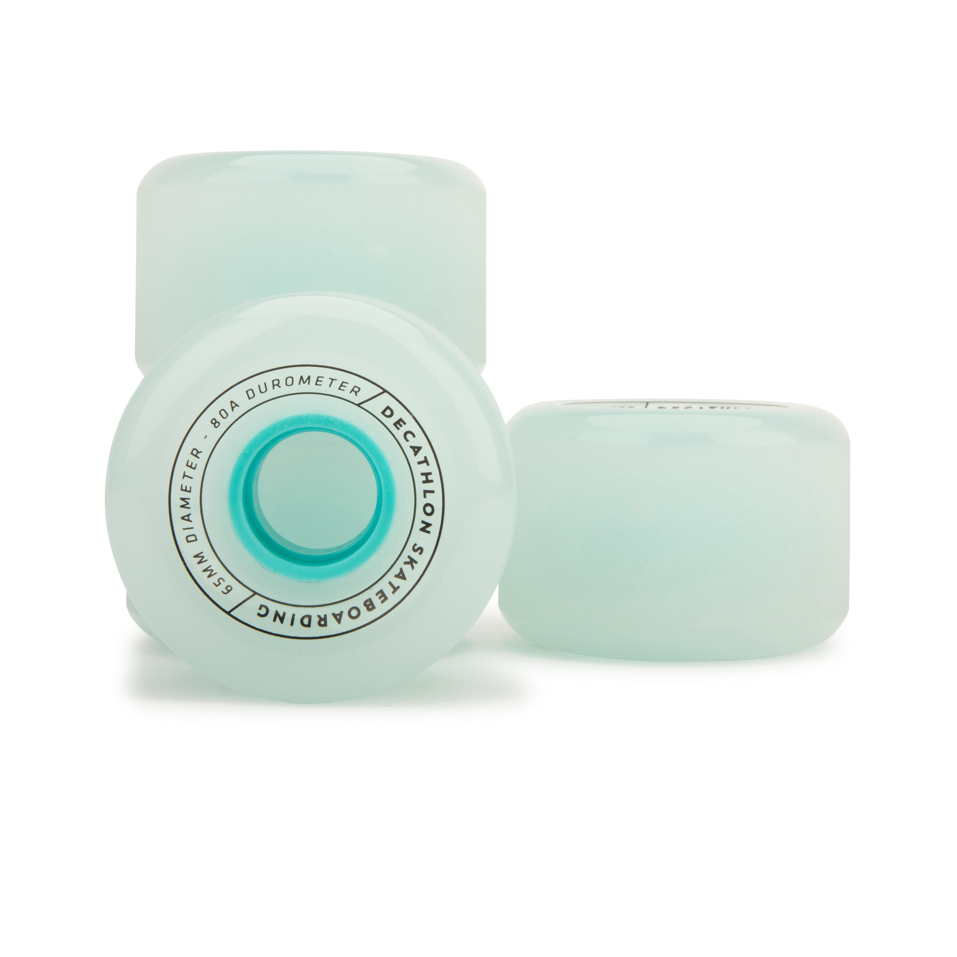 65 mm 80A Longboard Cruiser Surfskating Wheels 4-Pack  - DECATHLON