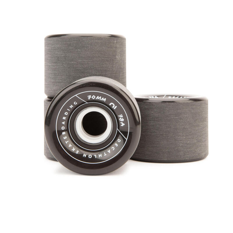 Longboard / Cruiser Tekerleği - 4 Adet - 70 Mm - 78A Sertlik - Siyah