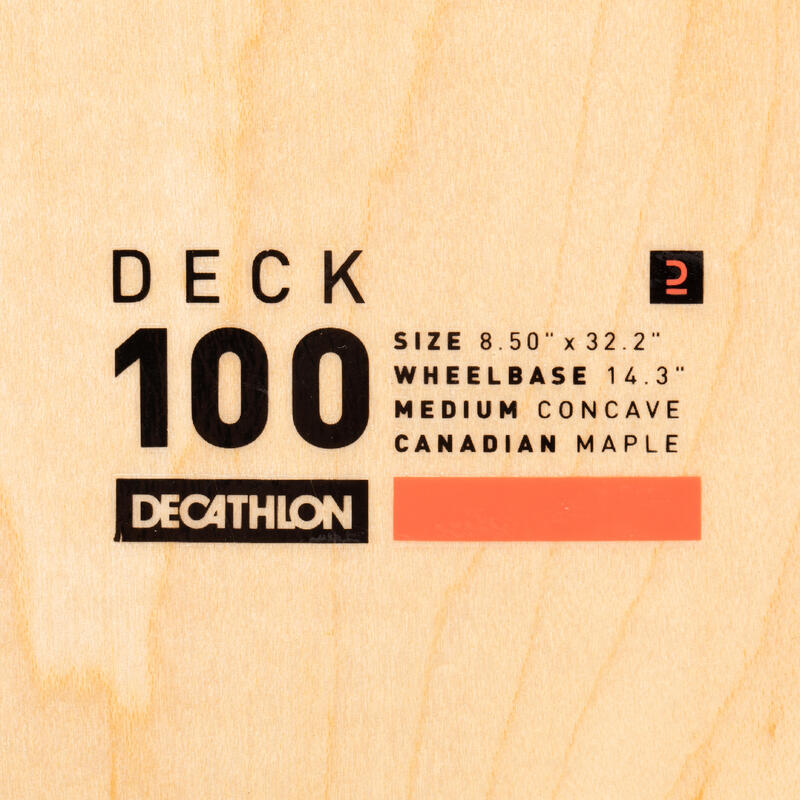 Deck deskorolki DK100 8,5" klonowy z gripem