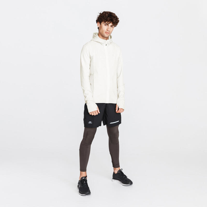 VESTE RUNNING RUN WARM + BLANC GLACIER HOMME