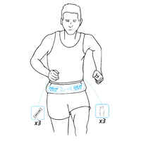 HYDRATION FLASK-CARRYING RUNNING BELT - BLACK