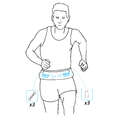 CESTNI TEK, DODATKI ZA PRENAŠANJE Tek - Maratonski pas KIPRUN - Tekaška oblačila