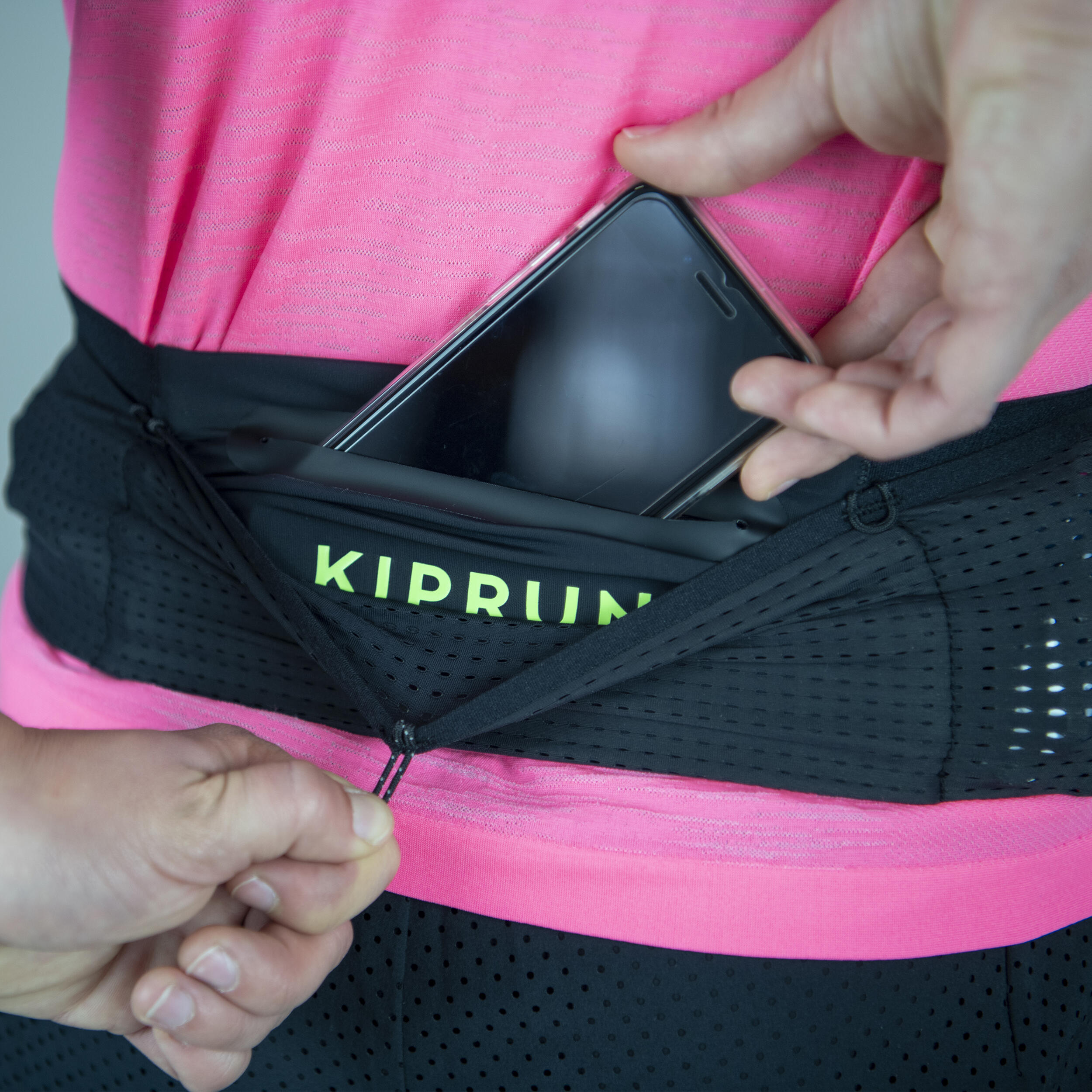 Marsupio running porta flask nero KIPRUN Decathlon