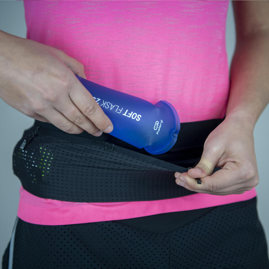 Ceinture hydratation de running porte flasques noire