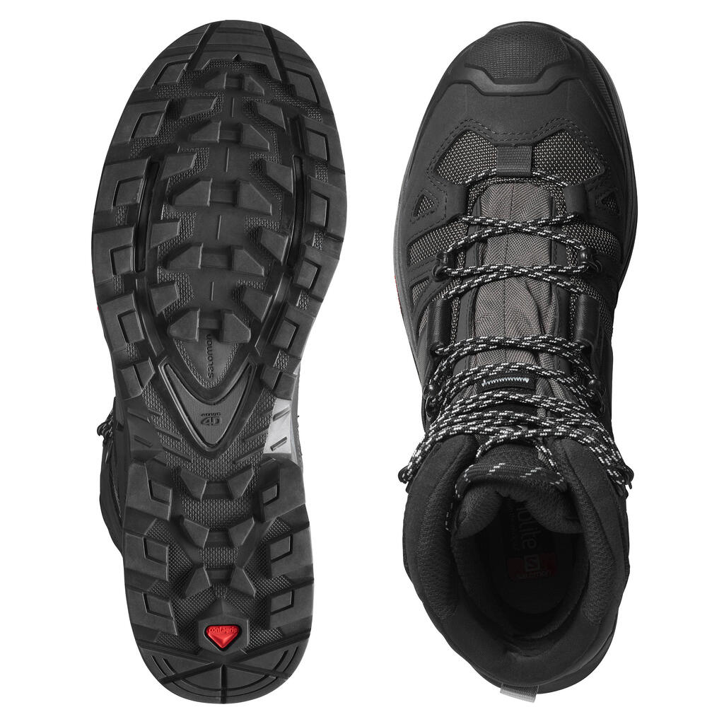 Vīriešu ūdensizturīgie Gore-Tex trekinga zābaki “Salomon Quest 4 GTX”, melni