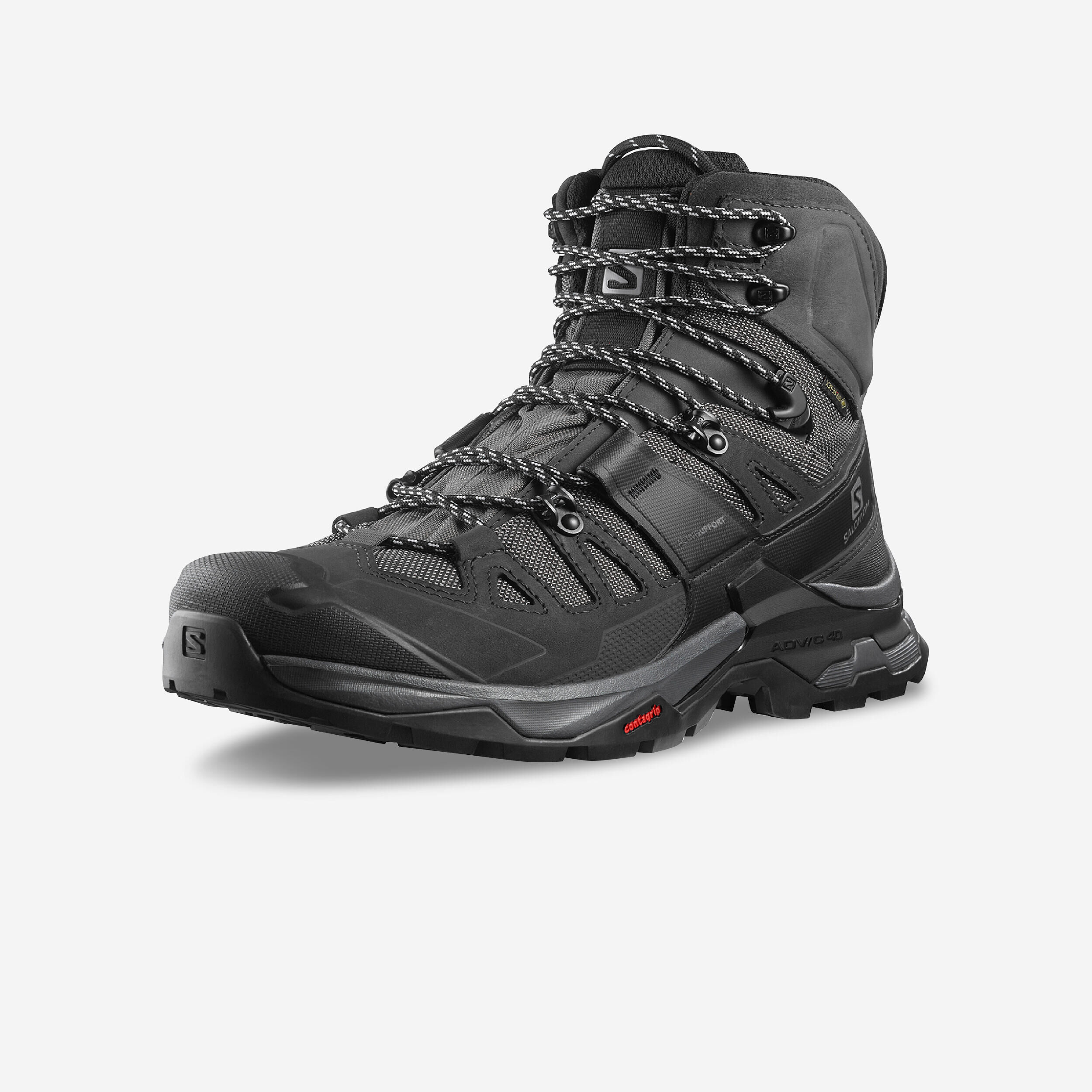 SALOMON MEN'S WATERPROOF LEATHER HIGH TREKKING BOOTS - SALOMON QUEST 4 GTX