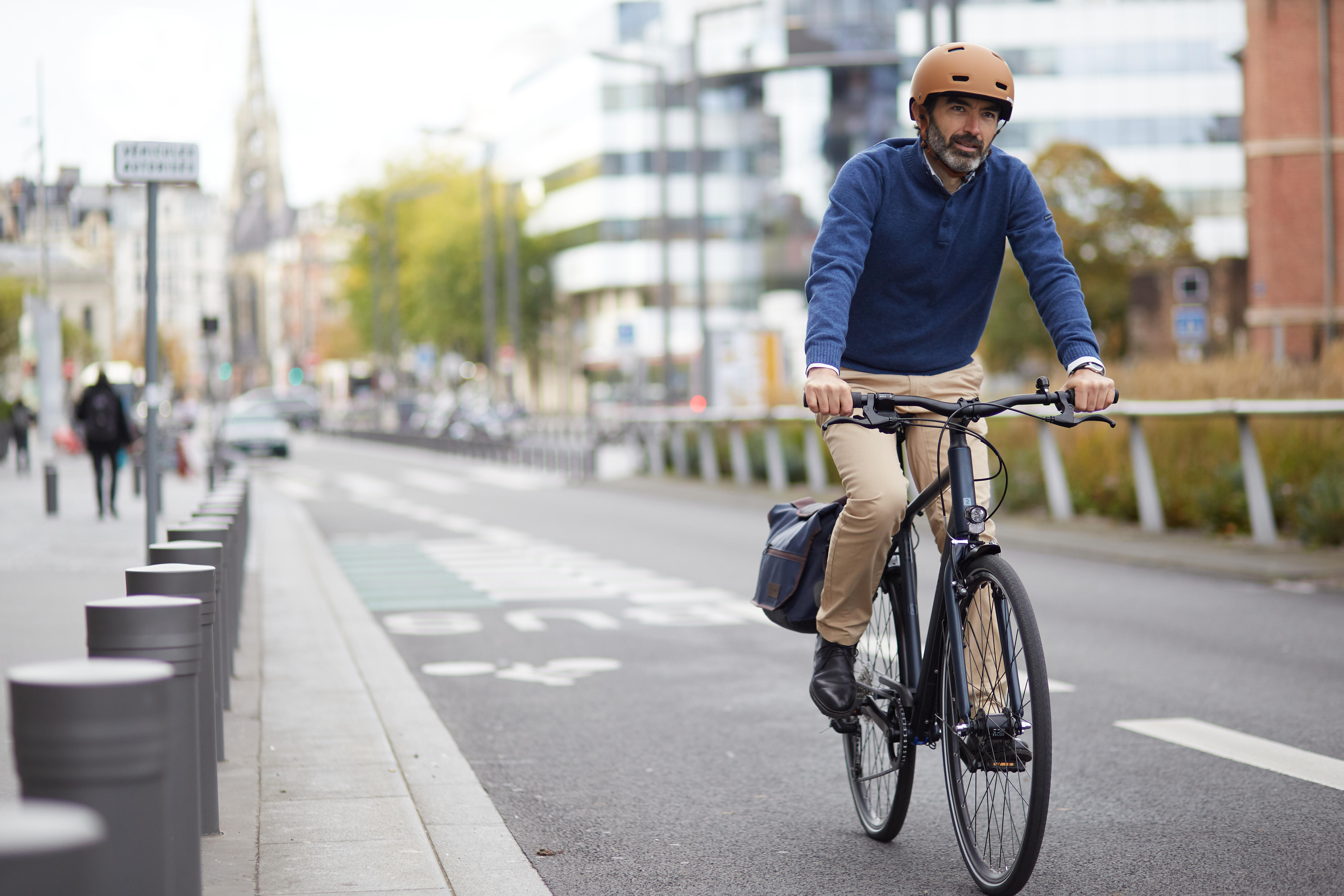 Vélo de ville longue distance à cadre haut 500 - ELOPS