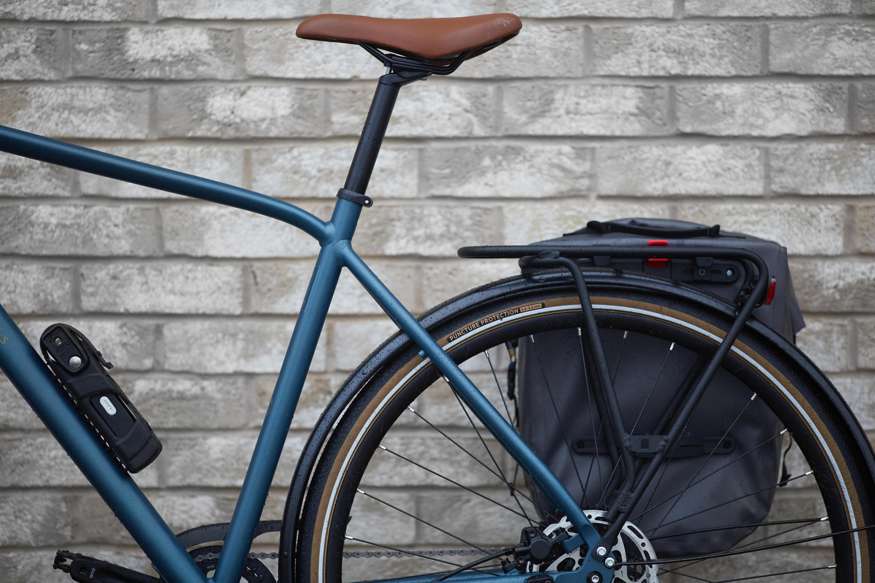 PORTA BAGAGEM ALUMÍNIO (27 KG) BICICLETA DE CIDADE ELOPS LONGA DISTÂNCIA PRETO 3/3