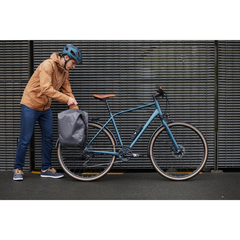 Bicicletă de oraș Elops 900 cadru înalt albastru