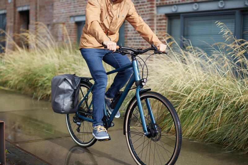 Rower miejski długodystansowy Elops 900 wysoka rama