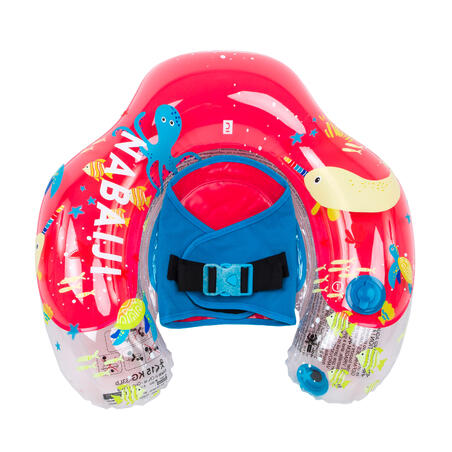 Baby Inflatable Pool Float With Built In Harness 6 To 24 Months Red Decathlon