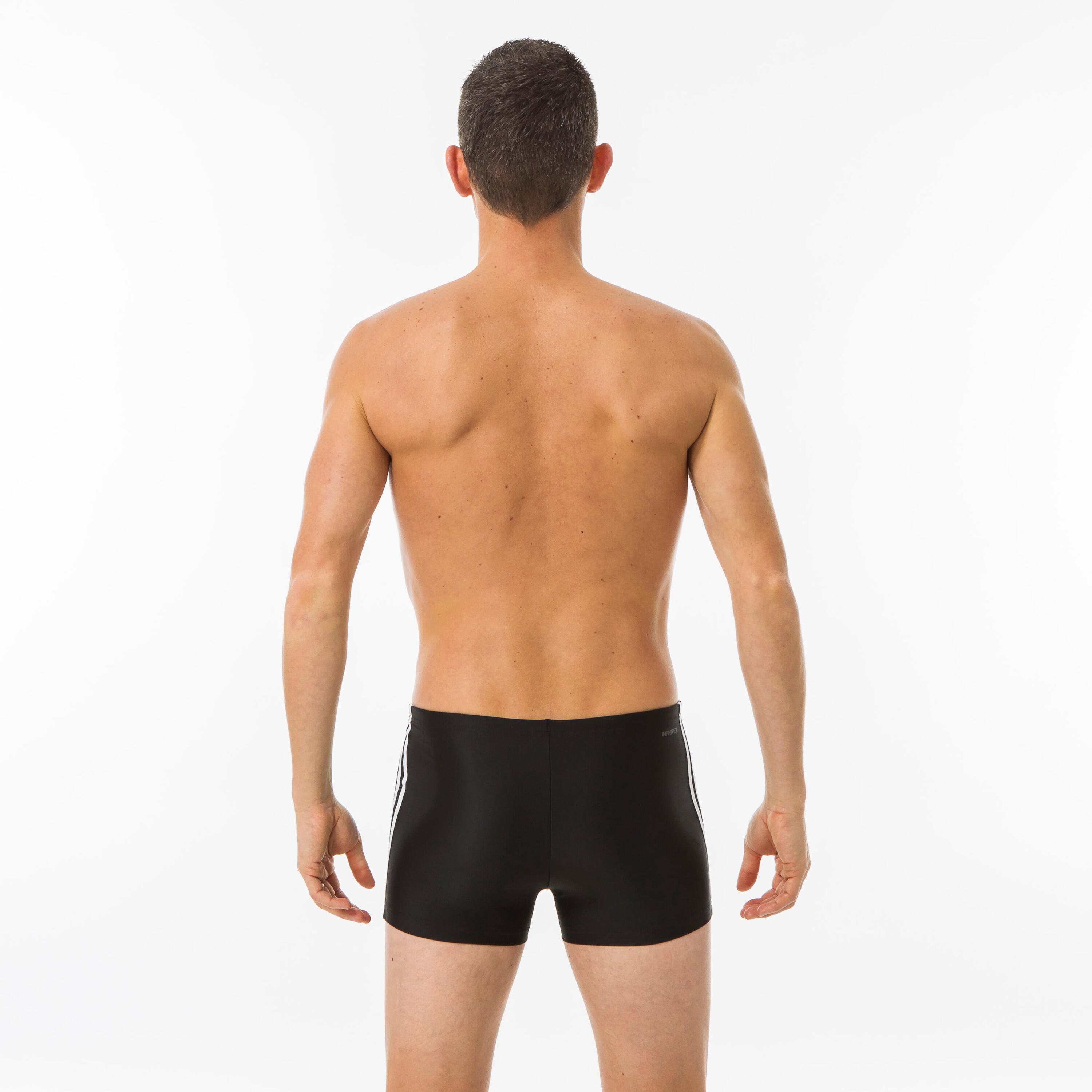 Men's swimming boxers ADIDAS 3S - Black White 5/6