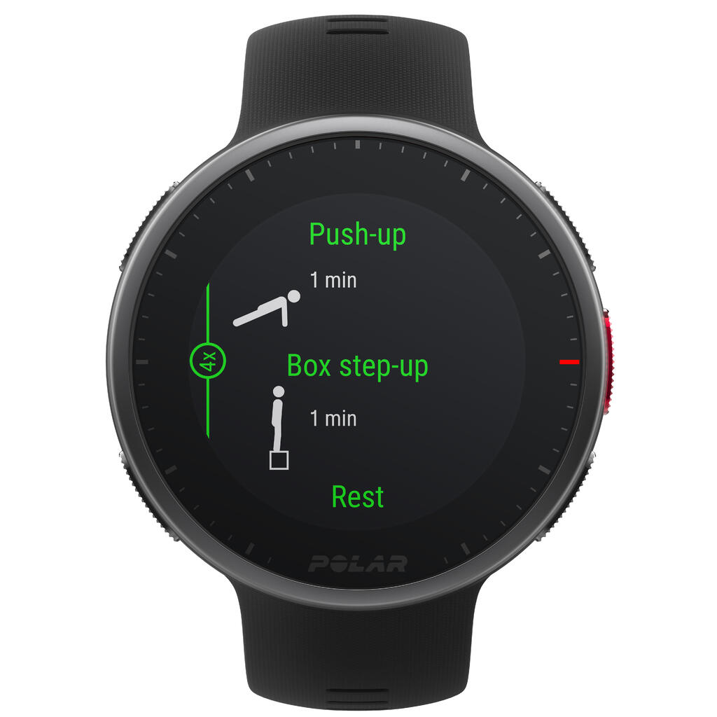 GPS-Multisportuhr Smartwatch Vantage V2 schwarz