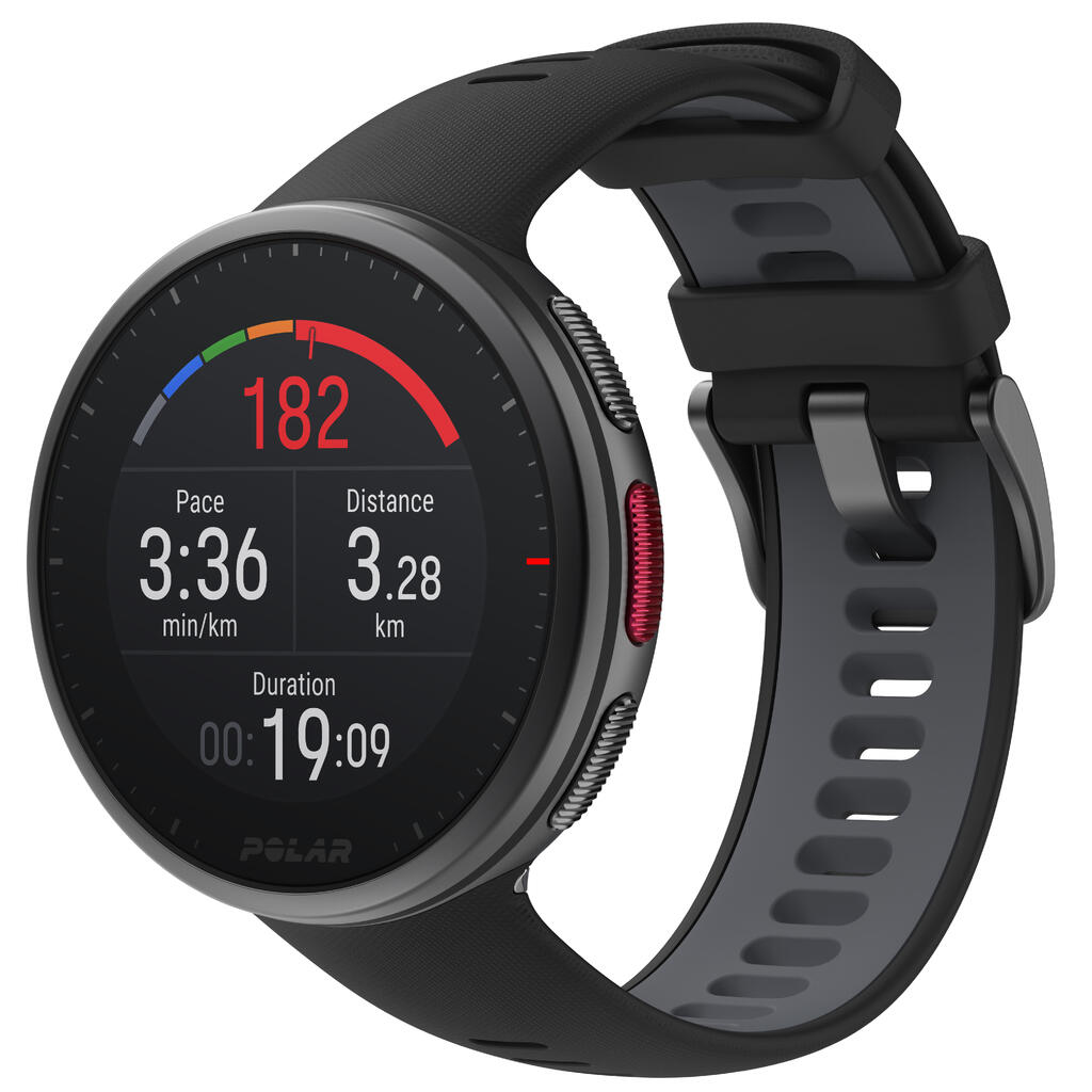 GPS-Multisportuhr Smartwatch Vantage V2 schwarz