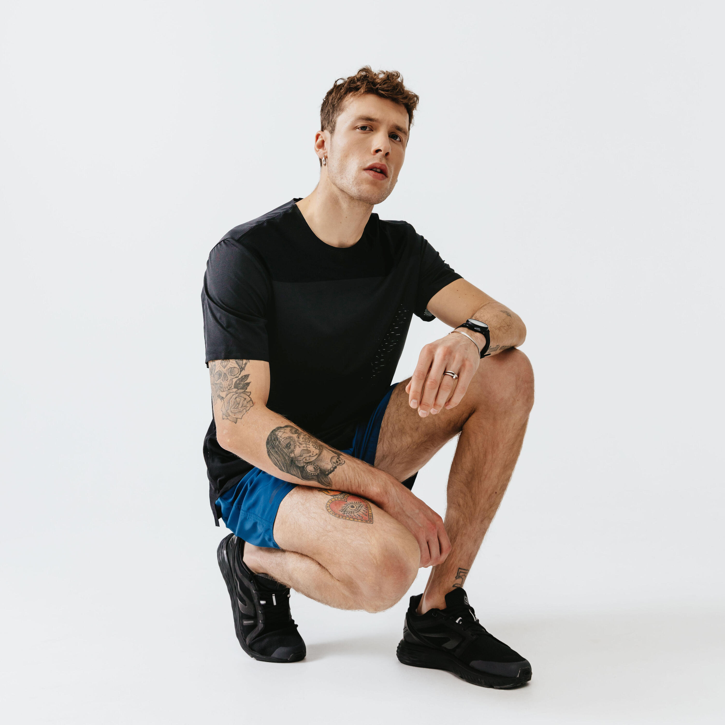 Maglia running uomo DRY+ BREATH nera 5/10