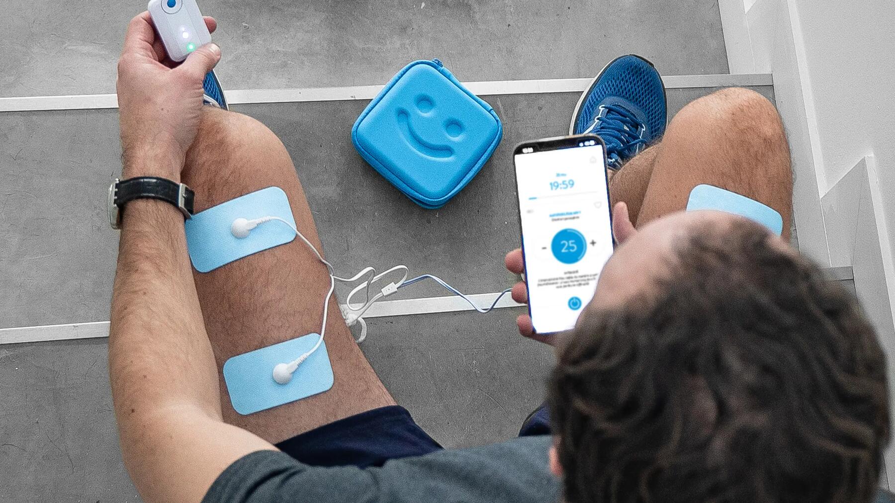 homem a utilizar bluetens