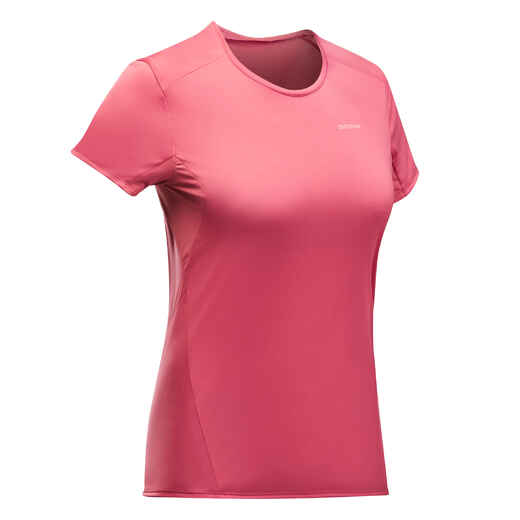 
      Wandershirt Kurzarm Bergwandern MH100 Damen rosa
  