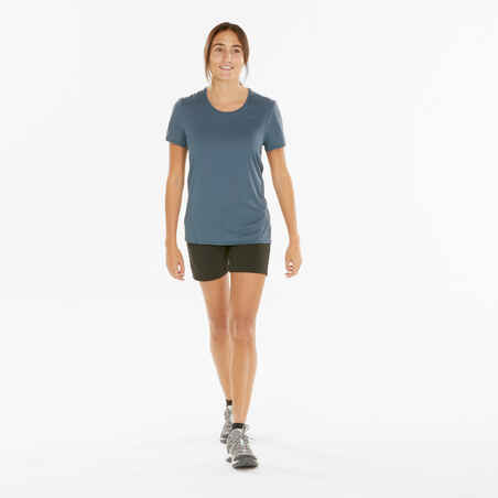 Women’s Mountain Walking Short-Sleeved T-Shirt MH100