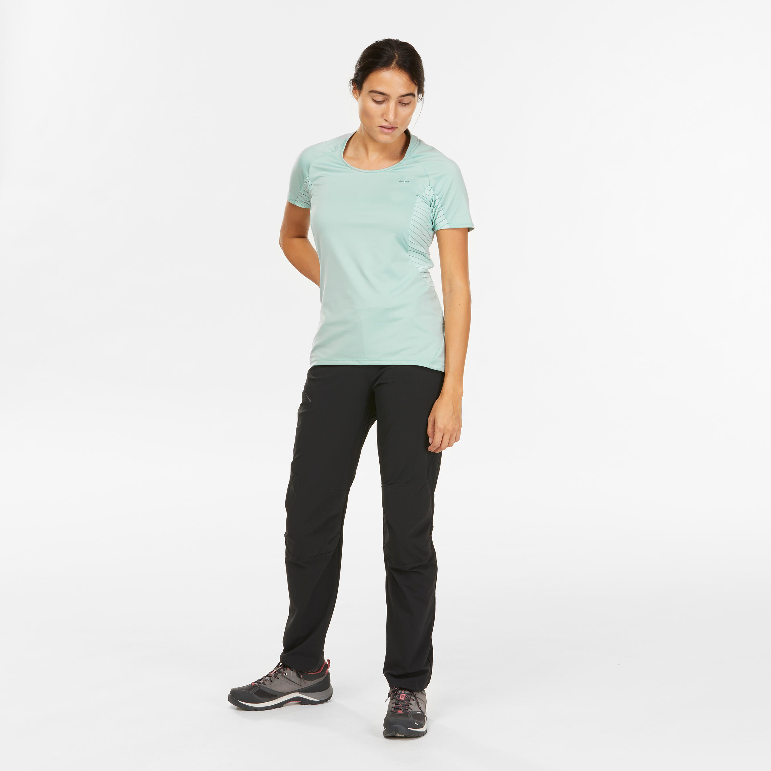 Women's Mountain Walking Short-Sleeved T-Shirt MH500 5/5