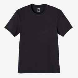 Ανδρικό T-Shirt με στενή εφαρμογή για Fitness 500 - Μαύρο