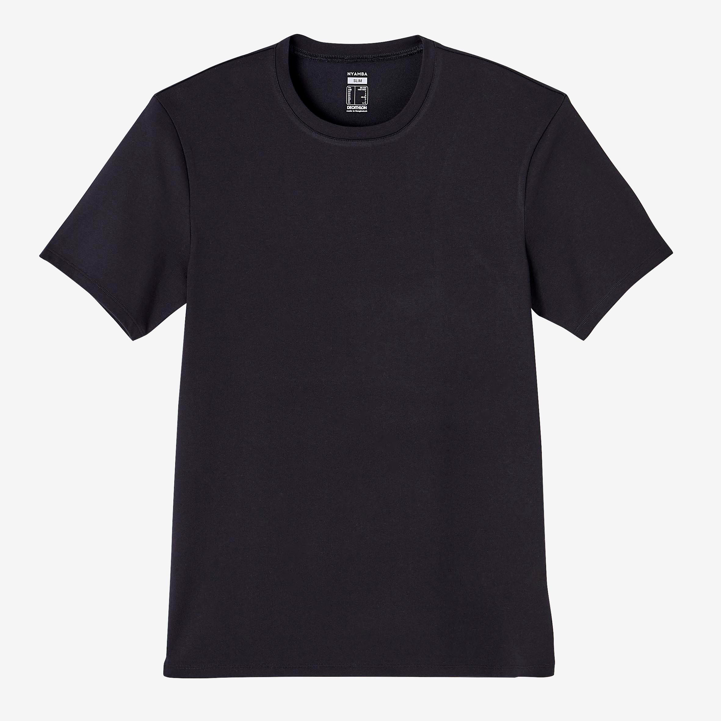 Men's Slim-Fit Fitness T-Shirt 500 - Black 11/19