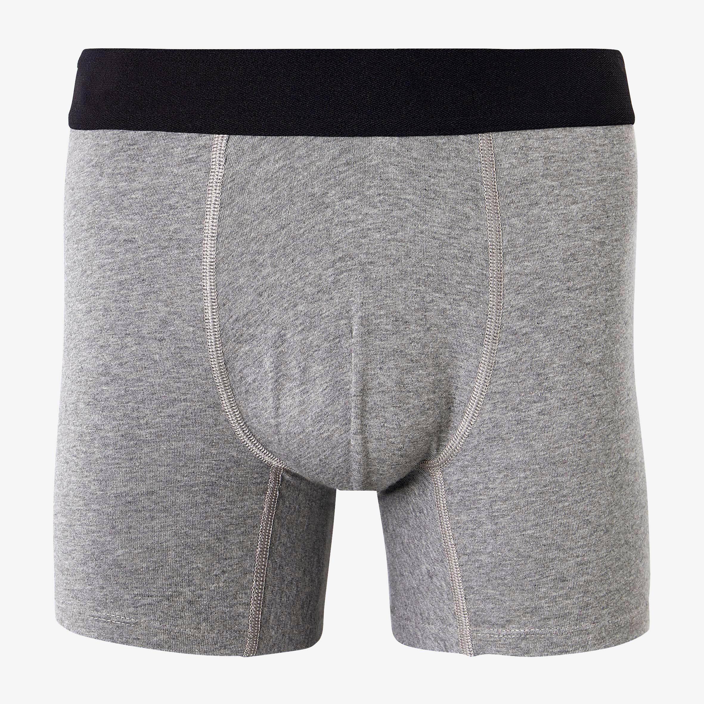 Men's Boxer Cotton Rich 500-Mottled Grey -  5