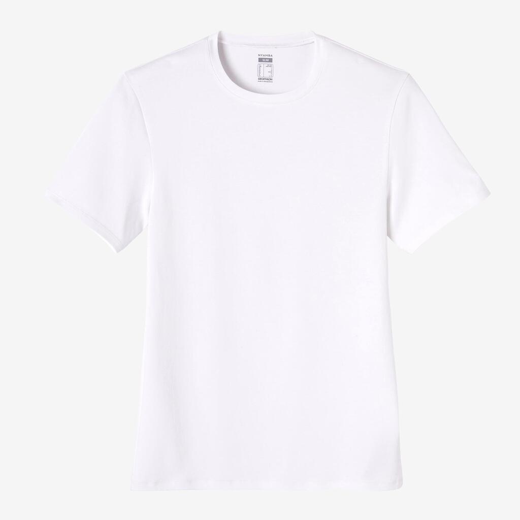 T-shirt slim en coton Homme - noir