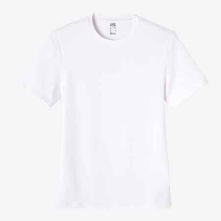 Men's Slim-Fit Fitness T-Shirt 500 - Ice White