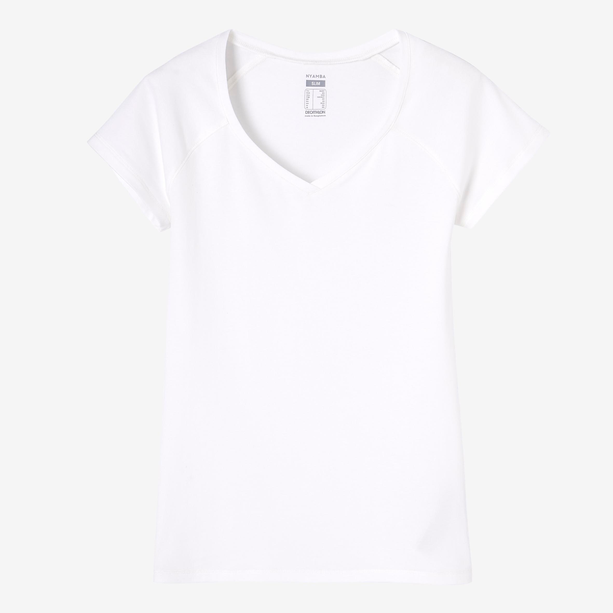 Women's Short-Sleeved Slim-Fit V-Neck 