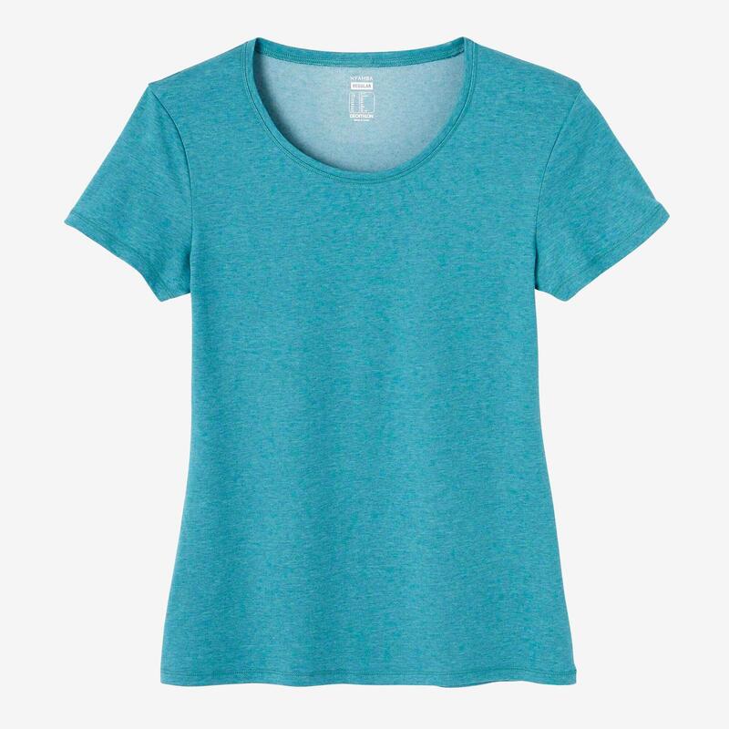 T-shirt regular fitness femme - 500 turquoise