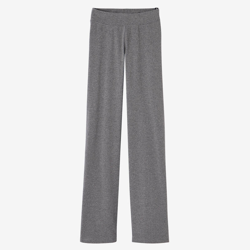 Mallas Leggings pilates rectos fit+ 500 Mujer Nyamba gris