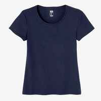 Women's Regular-Fit Fitness T-Shirt 500 - Navy Blue