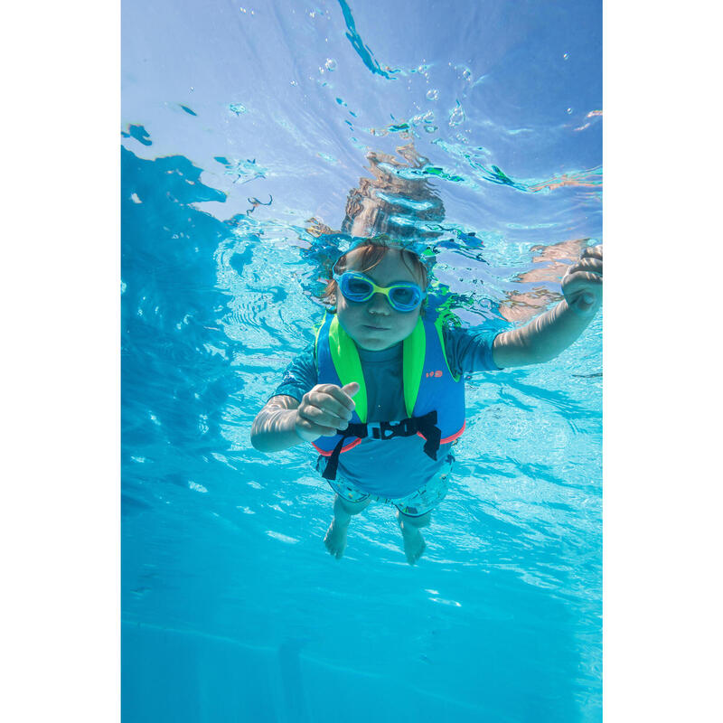 Chaleco natación Niños 15-25 KG espuma azul verde