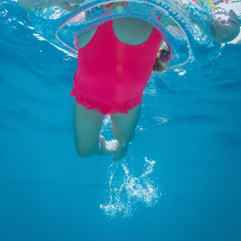 Strój jednoczęściowy pływacki dla malucha Nabaiji ze spódniczką