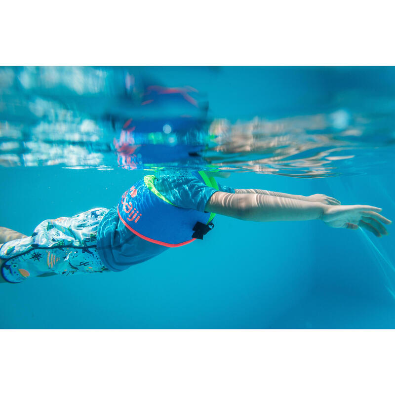Gilet de natation SWIMVEST+ bleu-vert -15-25 kg