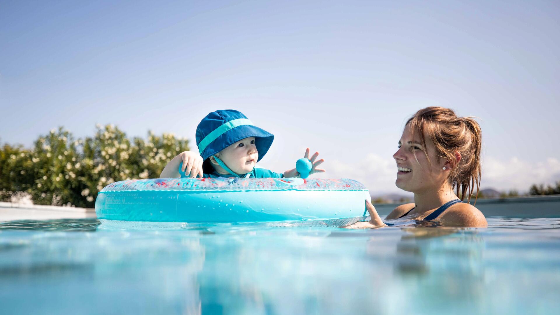 How can I help my child to learn to swim?