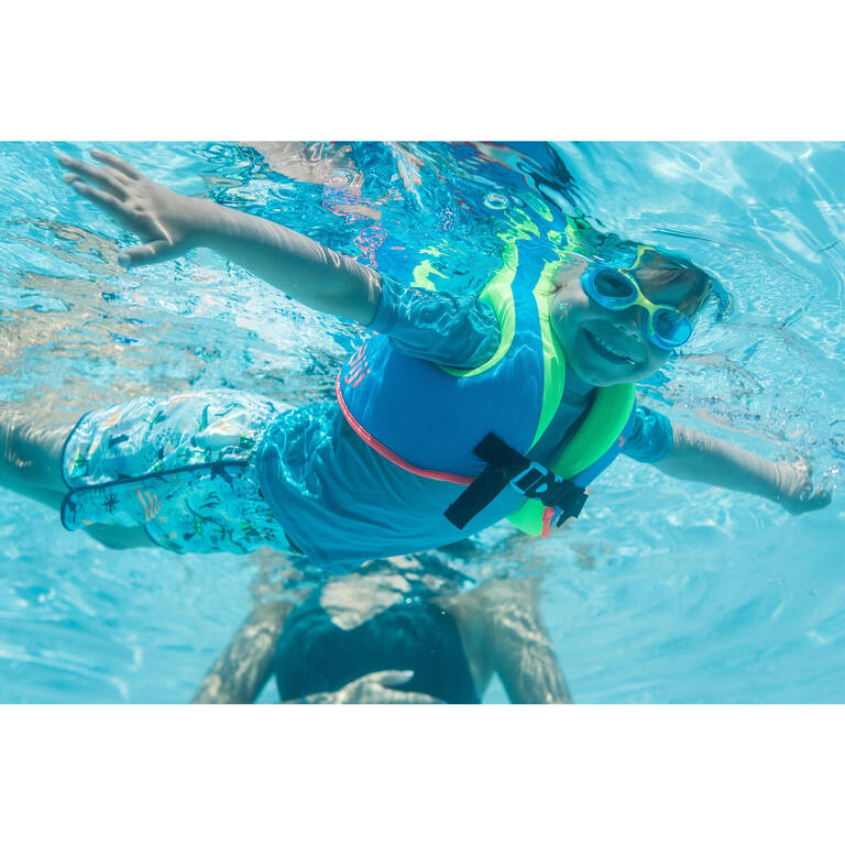 Rompi Renang SWIMVEST+ - Biru-Hijau (25-35 kg)