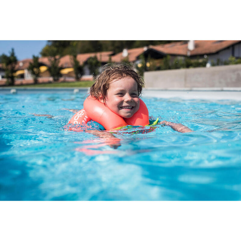 Nacken-Schwimmweste aufblasbar Kinder 18–30 kg - orange