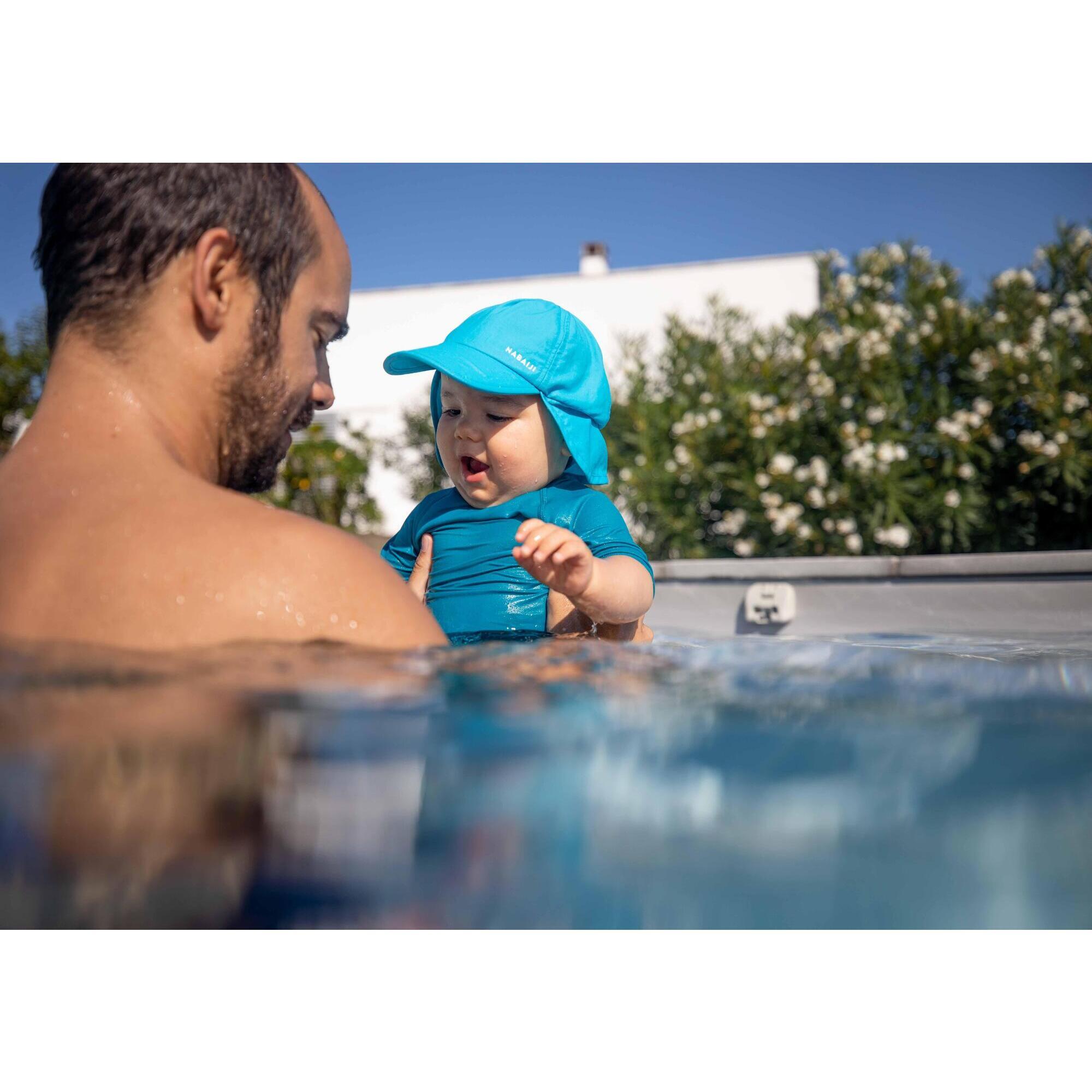 Anti-UV cap baby swimmer blue