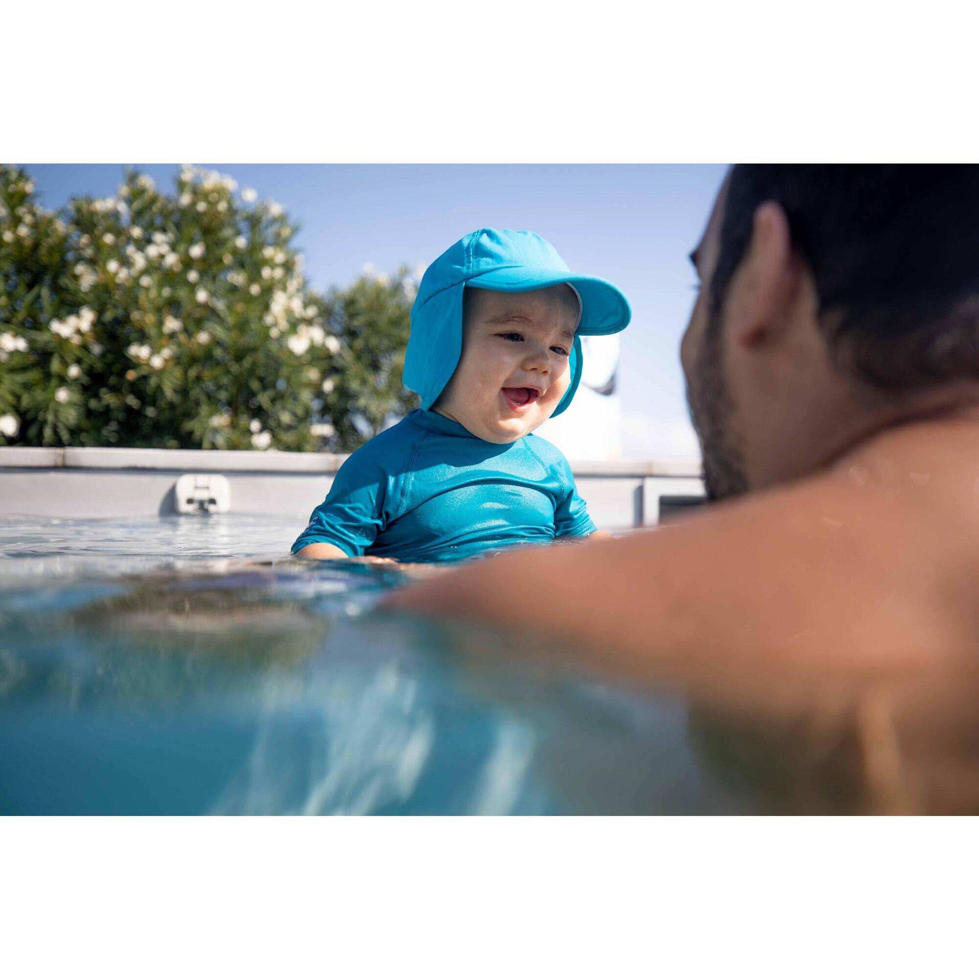 Anti-UV cap baby swimmer blue