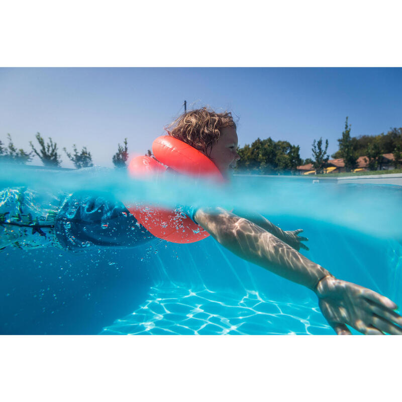 Opblaasbaar zwemvest voor kinderen van 18-30 kg oranje