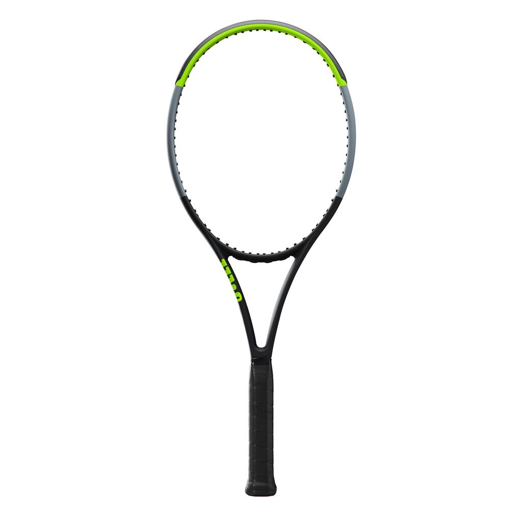 Adult Tennis Racket Blade 100L V7.0 - Black/Green UNSTRUNG