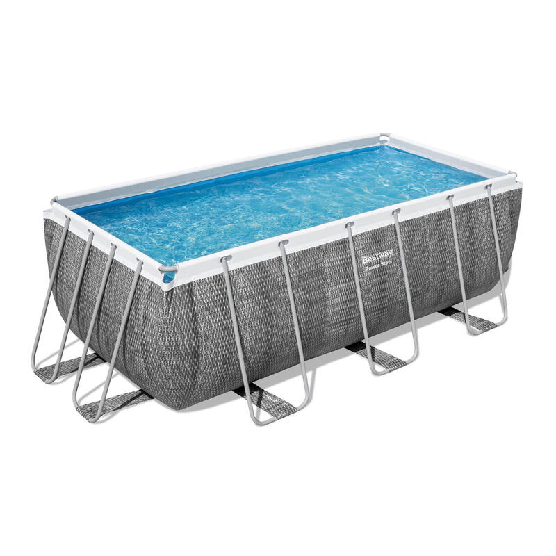 Piscina fuoriterra rettangolare 412 x 201 x 122 cm POWER STEEL