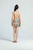 Women's 1-Piece Skirt Swimsuit - CN Amber - GEOWALL