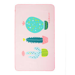 Compact Microfibre Swimming Towel Size L 80 x 130 cm - print