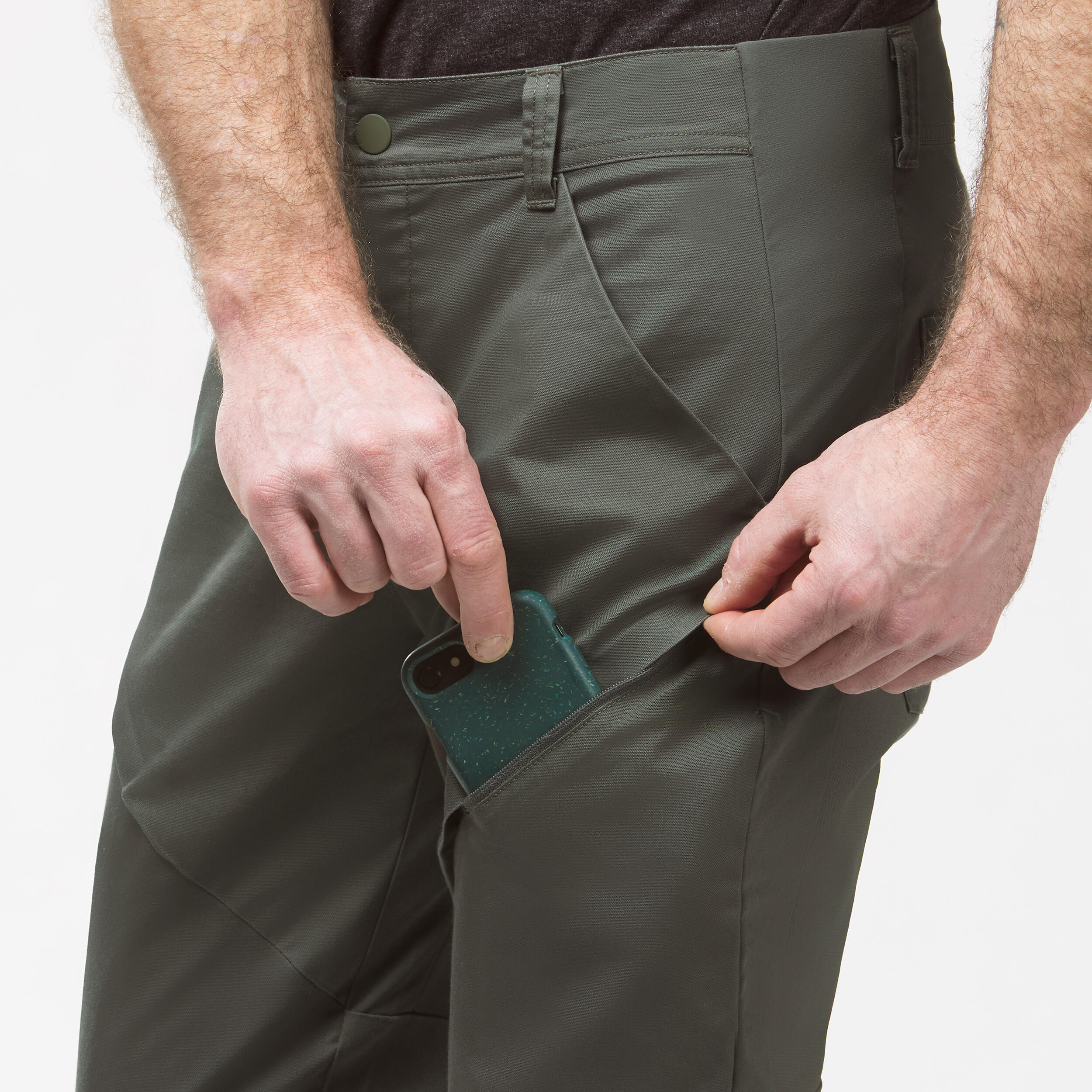 QUECHUA Pánske turistické nohavice NH500 Slim M · záber 5