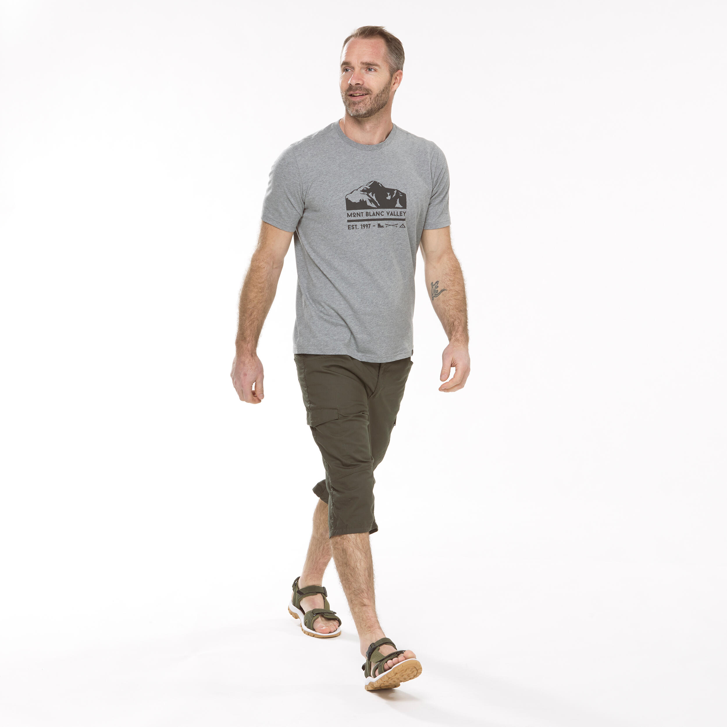 Men’s hiking bermuda shorts, NH500 - Green 8/8